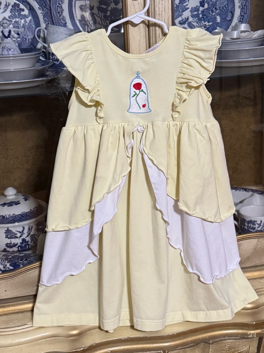 The Smocking Place Disney Princess Belle Beauty & the Beast dress girls 6